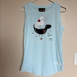 Light Blue Graphic Tank Top